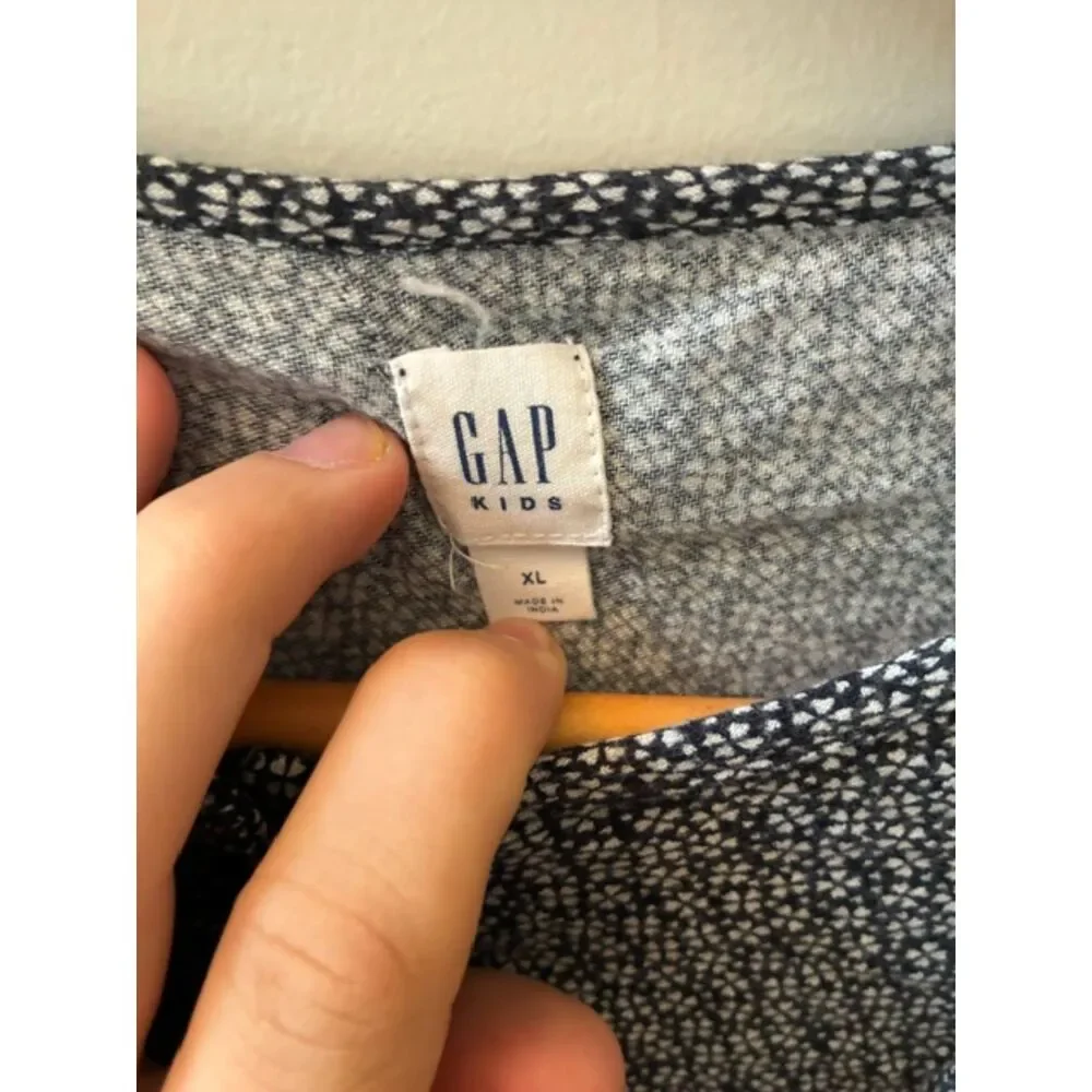 GAP Kids Floral Peplum Top | XL (12) | Navy | EUC